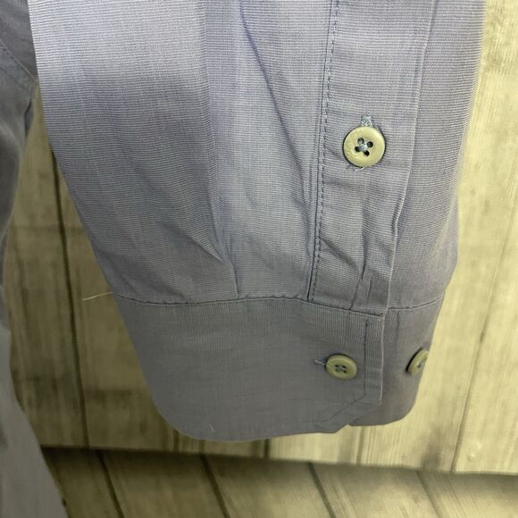 Stio Men's XL Blue 100% Cotton Long Sleeve Button-Front Shirt w/ Pocket - Picture 4 of 7